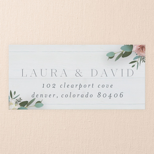 Classic Bouquet Wedding Address Label, White, Address Label, Matte