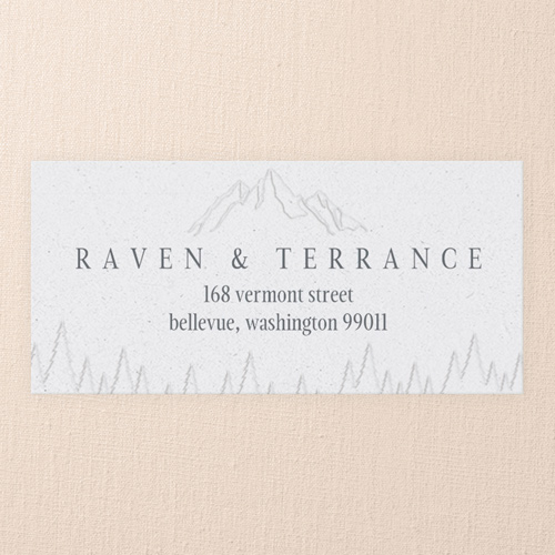Regional Icons Wedding Address Label, White, Address Label, Matte, White