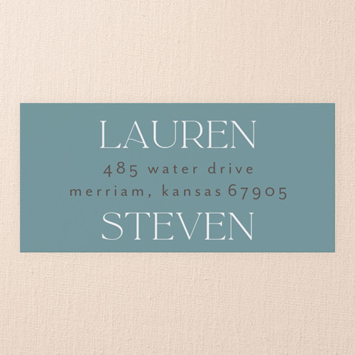 Monumental Marquee Wedding Address Label, Blue, Address Label, Write Your Own Greeting, Matte