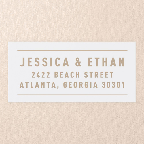 Big Day Spotlight Wedding Address Label, Beige, Address Label, Matte