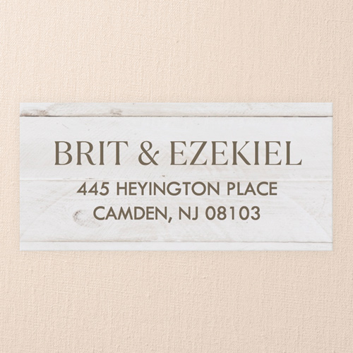 Rustic Union Wedding Address Label, White, Address Label, Write Your Own Greeting, Matte, White