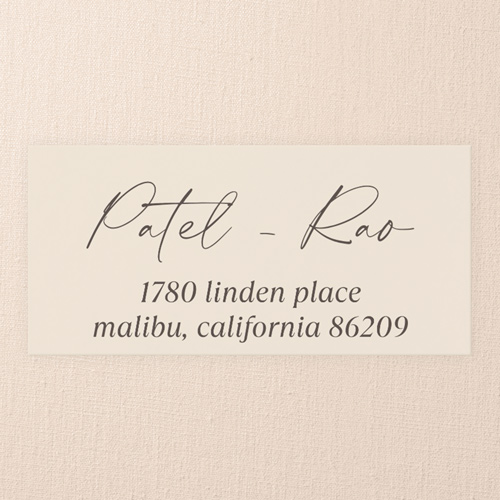 Heartfelt Bond Wedding Address Label, Beige, Address Label, Matte