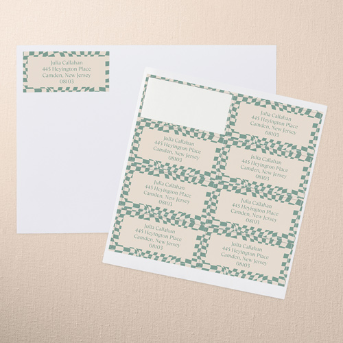Wavy Checkered Address Label by Yours Truly Shutterfly