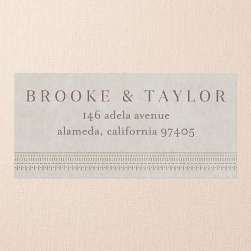 Baroque Border Wedding Address Label, Brown, Address Label, Write Your Own Greeting, Matte