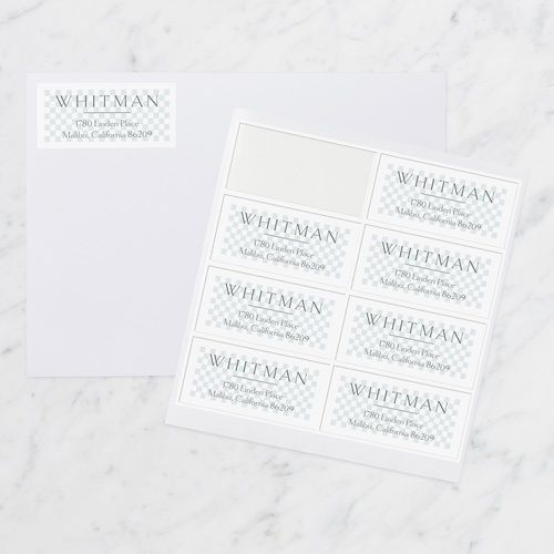 Checkerboard Decoration Address Label by Float Paperie | Shutterfly