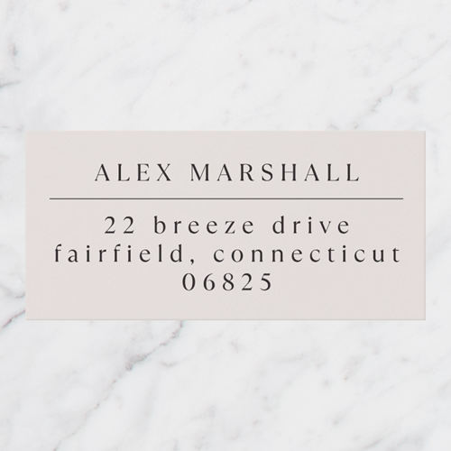 Clean Line Address Label, Grey, Address Label, Matte, Whisper Gray