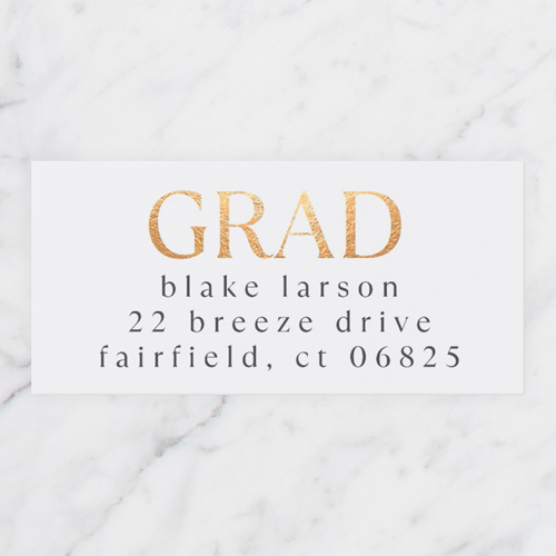 Elaborate Oval Address Label, Yellow, Address Label, Matte, Golden