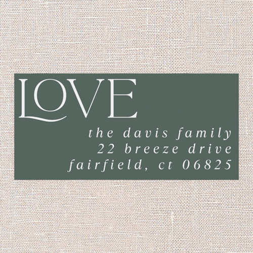 Chic Gallery Address Label, Green, Address Label, Matte, Forest