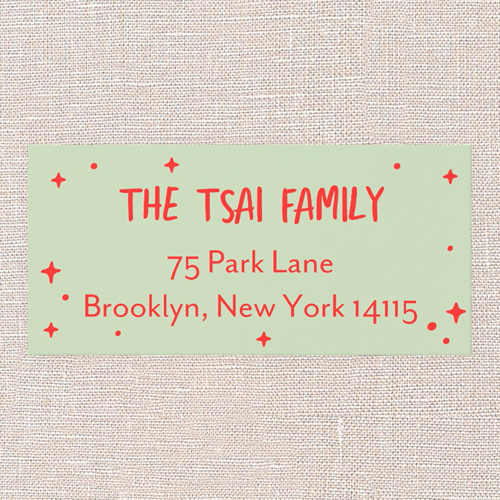 Canine Cheer Address Label, Green, Address Label, Matte, Lime