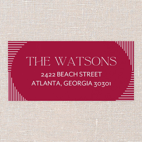 Glamorous Holiday Deco Address Label, Red, Address Label, Matte