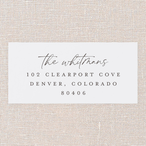 Stacked Photographs Address Label, White, Address Label, Matte, White