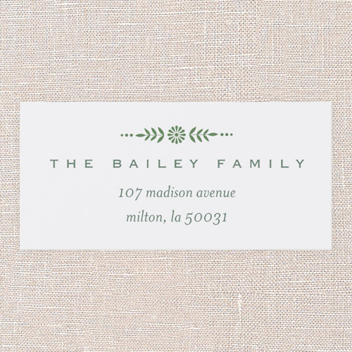 Printed Peace Address Label, Green, Address Label, Matte, Evergreen