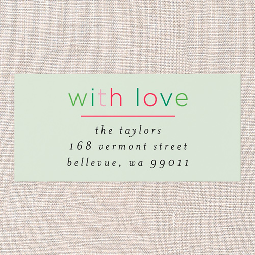 Seamless Squares Address Label, Green, Address Label, Matte, Mint