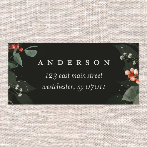 Botanical Wishes Address Label, Green, Address Label, Matte, Pine Grove
