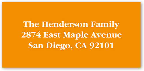 Gallery Greetings Address Label, Orange, Matte, Orange