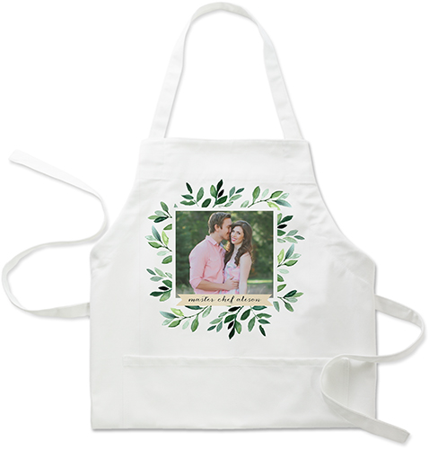 Foliage Photo Apron, Adult (Onesize), Green, green