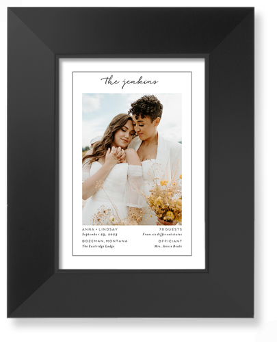 Wedding Moments Art Print, Black, Signature Card Stock, 5x7, White