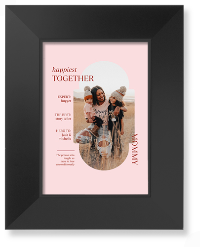 FavoriteInfographic Art Print, Black, Signature Card Stock, 5x7, Pink, blush