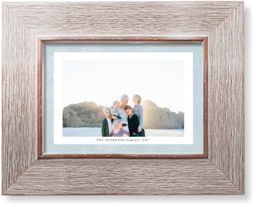 Bold Frame Landscape Art Print, Rustic, Signature Card Stock, 5x7, Blue, polar