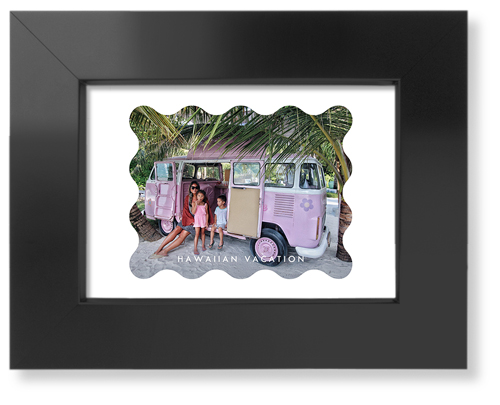 Wave Border Art Print, -Black-White-Signature Card Stock-5x7