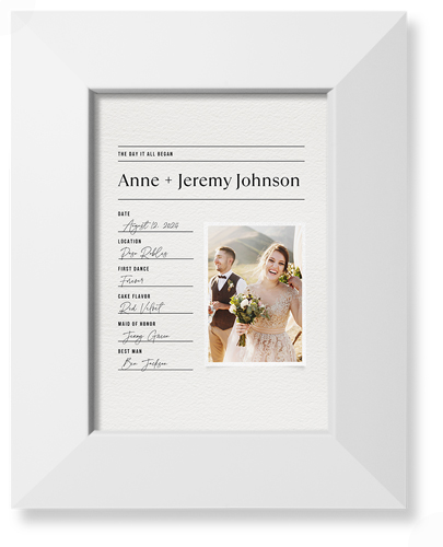 Wedding Journal Entry Art Print