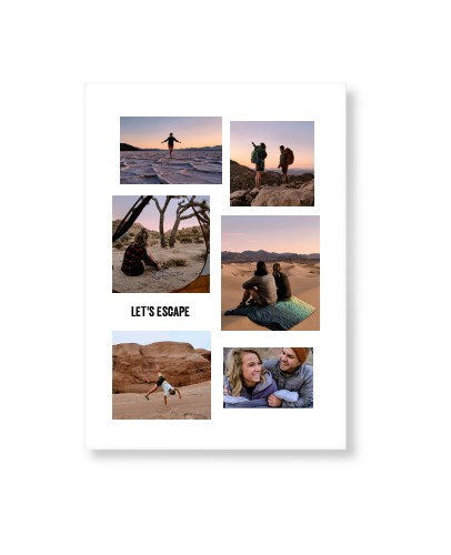 Modern Collage Of Six Art Print, -No Frame-White-Signature Card Stock-5x7
