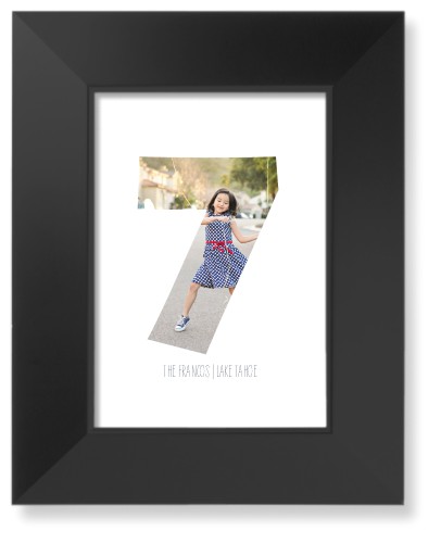 Photo Number Art Print, Black, Signature Card Stock, 5x7white