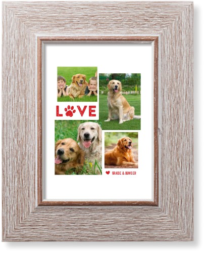 Pet Love Art Print, Rustic, Signature Card Stock, 5x7white