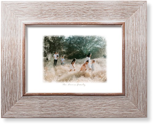 Bokeh Border Art Print, -Rustic-White-Signature Card Stock-5x7