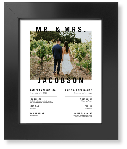 Modern and Minimal Moments Art Print, Black, Signature Card Stock, 8x10, White