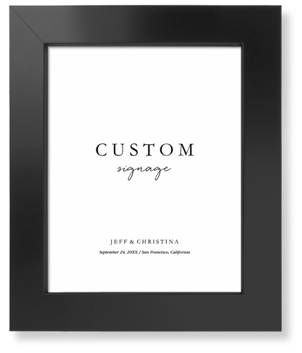 Custom Wedding Signage Art Print, Black, Signature Card Stock, 8x10, Multicolor