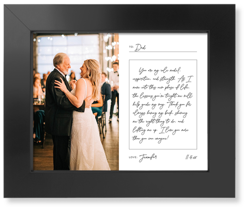 Handwritten Letter Art Print, Black, Signature Card Stock, 8x10, White