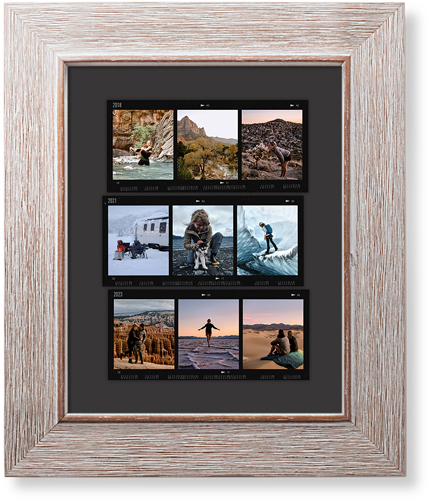 Travel Film Collage Art Print, Rustic, Signature Card Stock, 8x10, Gray, charcoal