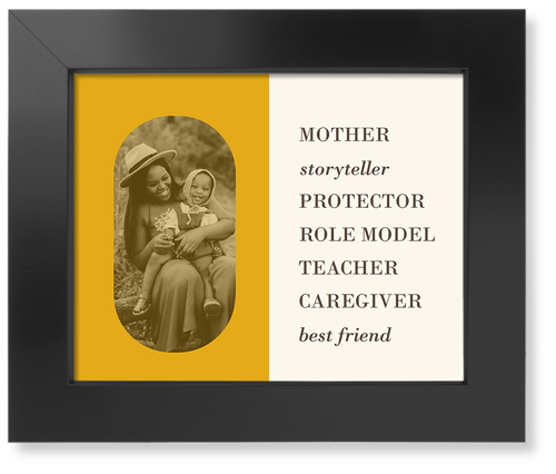 Traits of the Best Art Print, Black, Signature Card Stock, 8x10, Yellow
