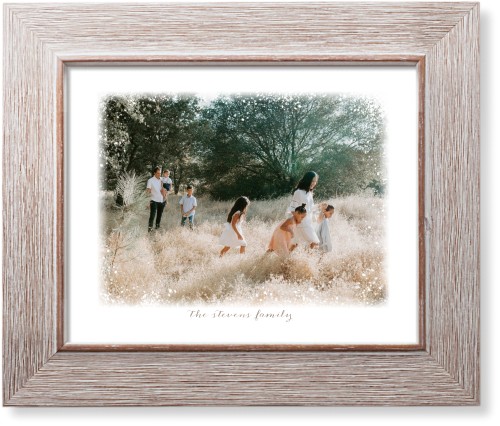 Bokeh Border Art Print, Rustic, Signature Card Stock, 8x10, White, white