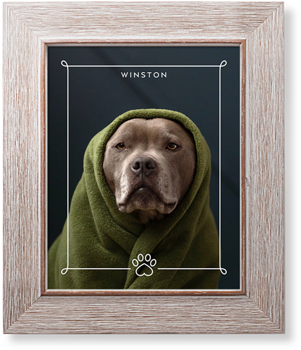 Paw Frame Art Print, Rustic, Signature Card Stock, 8x10white