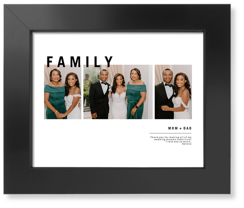 Modern and Minimal Family Art Print, Black, Signature Card Stock, 8x10white