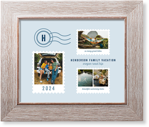 Stamp Collage Art Print, Rustic, Signature Card Stock, 8x10marine layer