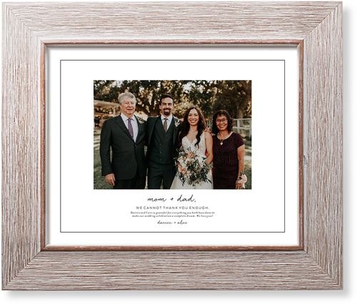 Wedding Gratitude Art Print, Rustic, Signature Card Stock, 8x10white