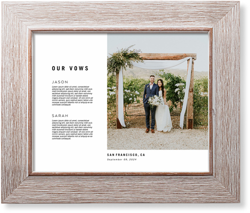 Modern and Minimal Vows Art Print, -Rustic-Multicolor-Signature Card Stock-8x10