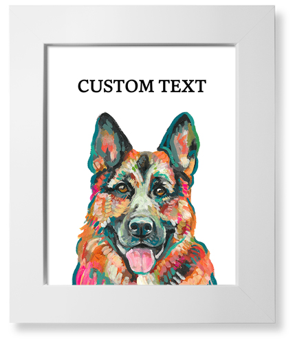 German Shepherd Custom Text Art Print