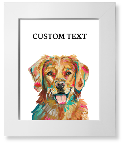 Golden Retriever Custom Text Art Print