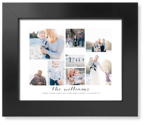 Clean Gallery Collage of Eight Art Print, -Black-Multicolor-Signature Card Stock-8x10