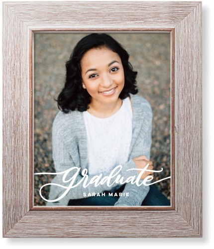 Graduation Script Art Print, -Rustic-White-Signature Card Stock-8x10