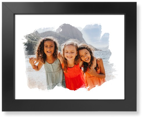 Brushed Moments Landscape Art Print, Black, Signature Card Stock, 11x14, White, white