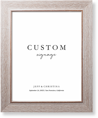 Custom Wedding Signage Art Print, Rustic, Signature Card Stock, 11x14, Multicolor
