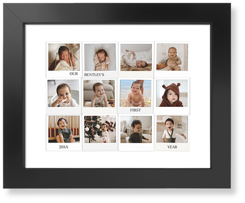 First Year Frames Art Print, Black, Signature Card Stock, 11x14, White