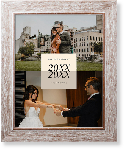 Then and Now Art Print, Rustic, Signature Card Stock, 11x14, Beige, antique white