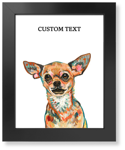 Chihuahua Custom Text Art Print, Black, Signature Card Stock, 11x14, Multicolor