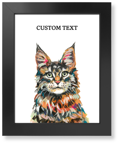 Maine Coon Custom Text Art Print, Black, Signature Card Stock, 11x14, Multicolor